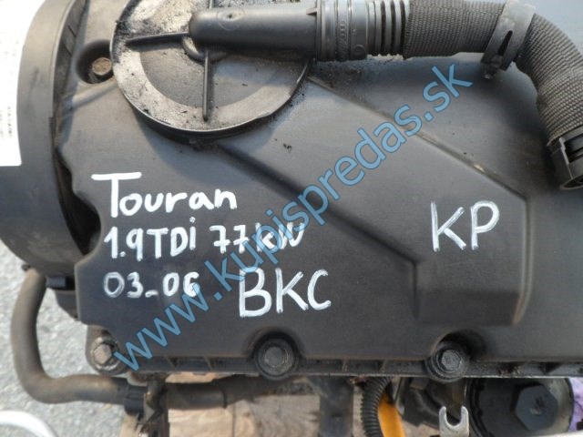 motor na vw volkswagen touran 1,9tdi, 77KW, BKC, 182 000km